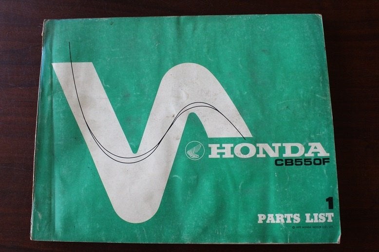 Honda CB550F 1975 motorcycle parts list CB 550 four, Ophalen of Verzenden, Honda