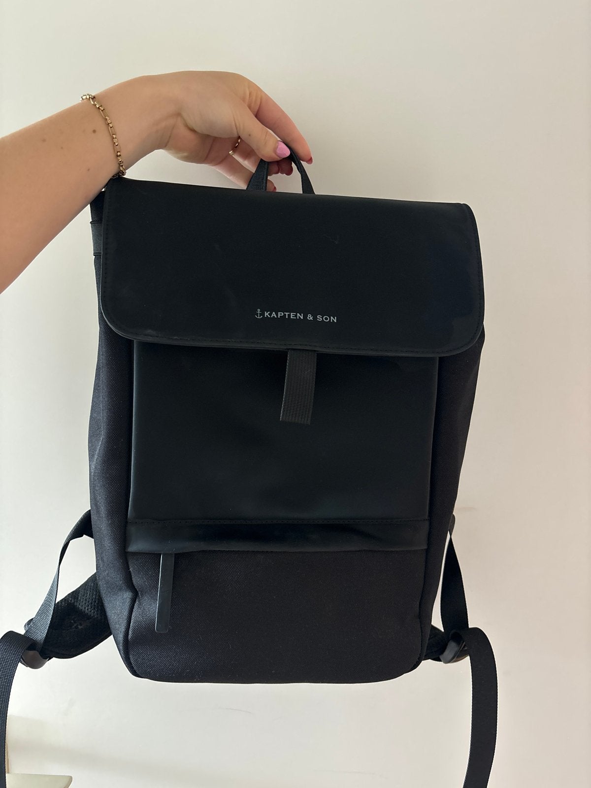 Kapten & Son Laptop Tas - Zwart, Veel Opbergvakken, Ophalen of Verzenden, Gebruikt, Overige merken