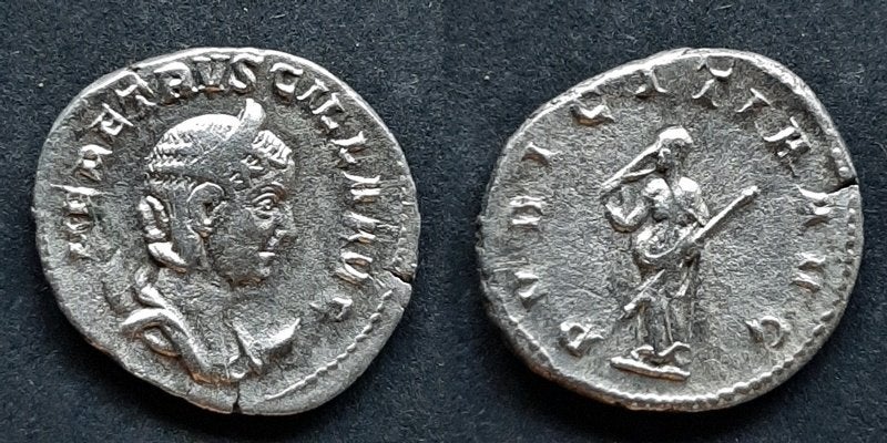 Zilveren dubbele denarius Herrennia Etruscila, Sear 2730, Verzenden, Overige landen, Zilver