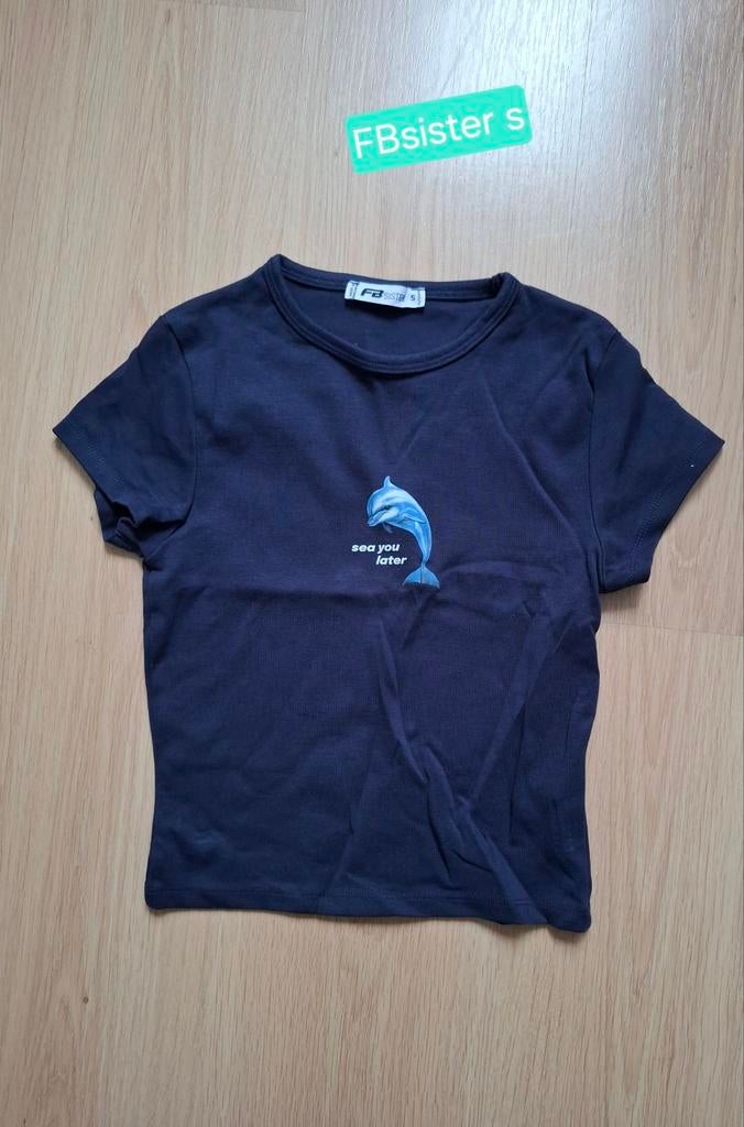 donkerblauw dames T-shirt van het merk FB Sister s, Kleding | Dames, Blauw, Ophalen of Verzenden, Zo goed als nieuw, Korte mouw