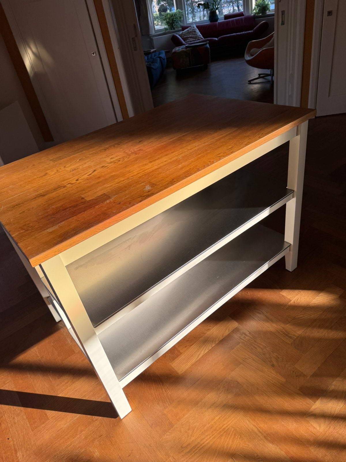 Ikea Tornviken kook eiland, Ophalen, 100 tot 150 cm, 75 cm of meer, Wit