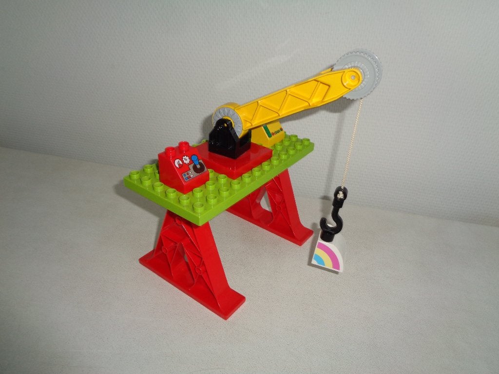 Duplo Kraan voor over de rails van de Duplo trein., Ophalen of Verzenden, Zo goed als nieuw, Duplo