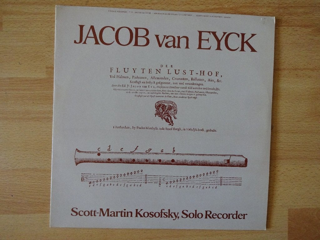 LP Jacob van Eyck – Der Fluyten Lust-Hof , Ti 1 Vinyl Elpee, Overige typen, Ophalen of Verzenden, Zo goed als nieuw, 12 inch
