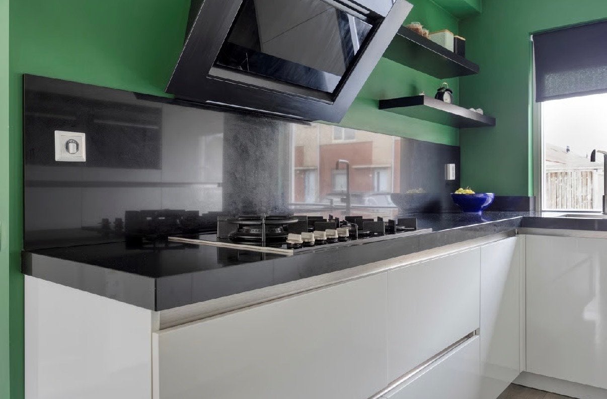 Moderne keuken te koop, Huis en Inrichting, Keuken | Complete keukens, Ophalen, Gebruikt, U-keuken, Wit
