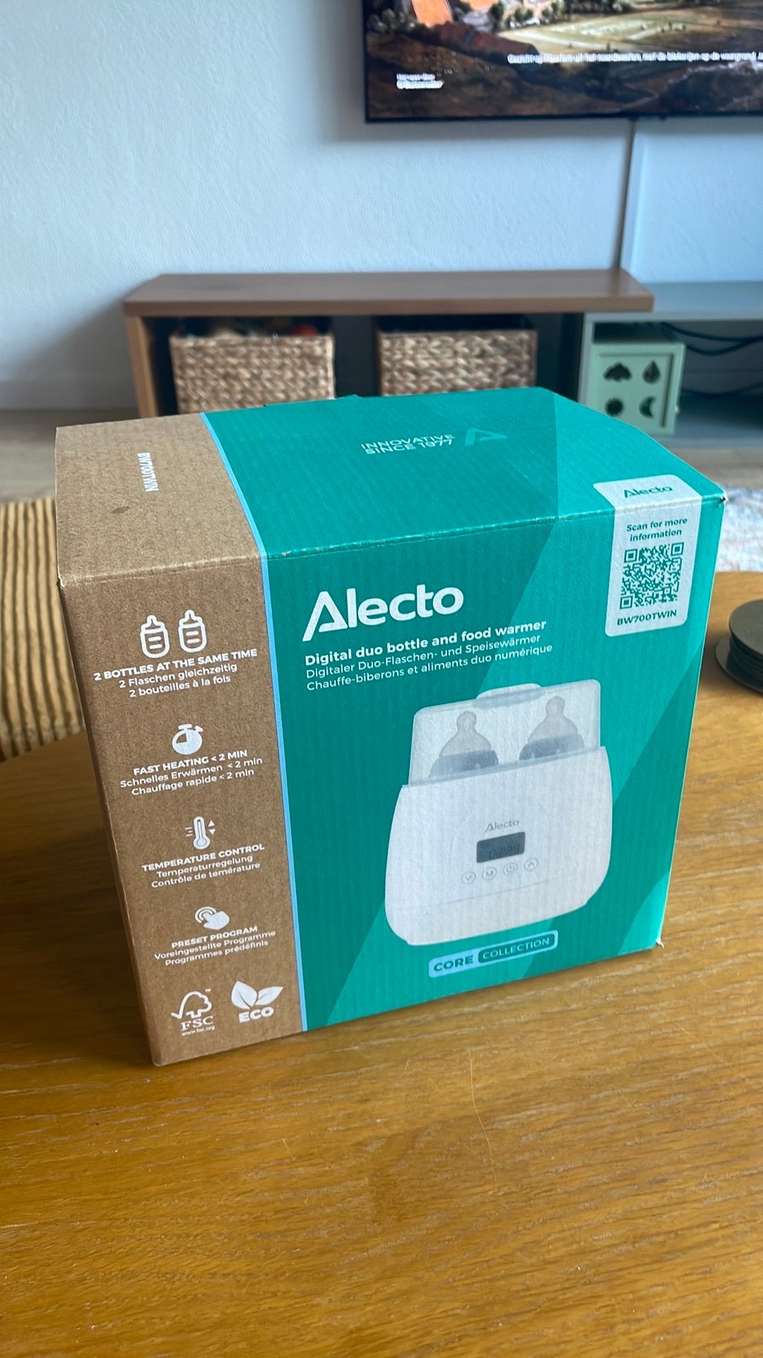 Alecto BW700TWIN multifunctionele flessenverwarmer, Ophalen, Zo goed als nieuw, Overige typen