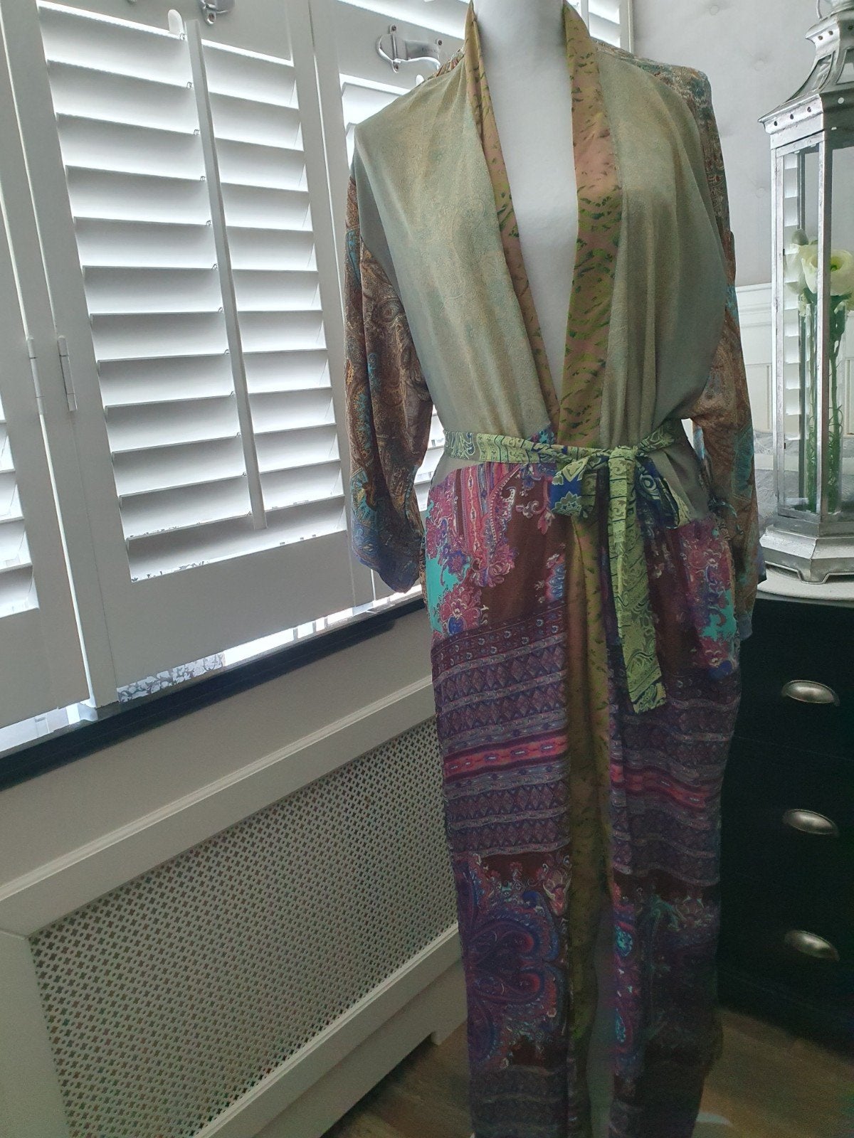 Bohemian Kimono / Badjas - Paisley Print - One Size, Ophalen of Verzenden, Zo goed als nieuw, Onder de knie