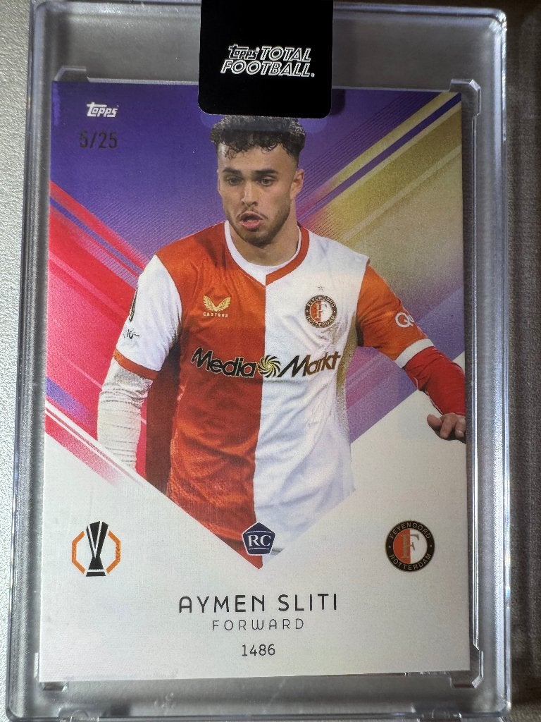 Aymen Sliti Topps Rookie /25, Verzenden, Zo goed als nieuw, Feyenoord, Spelerskaart