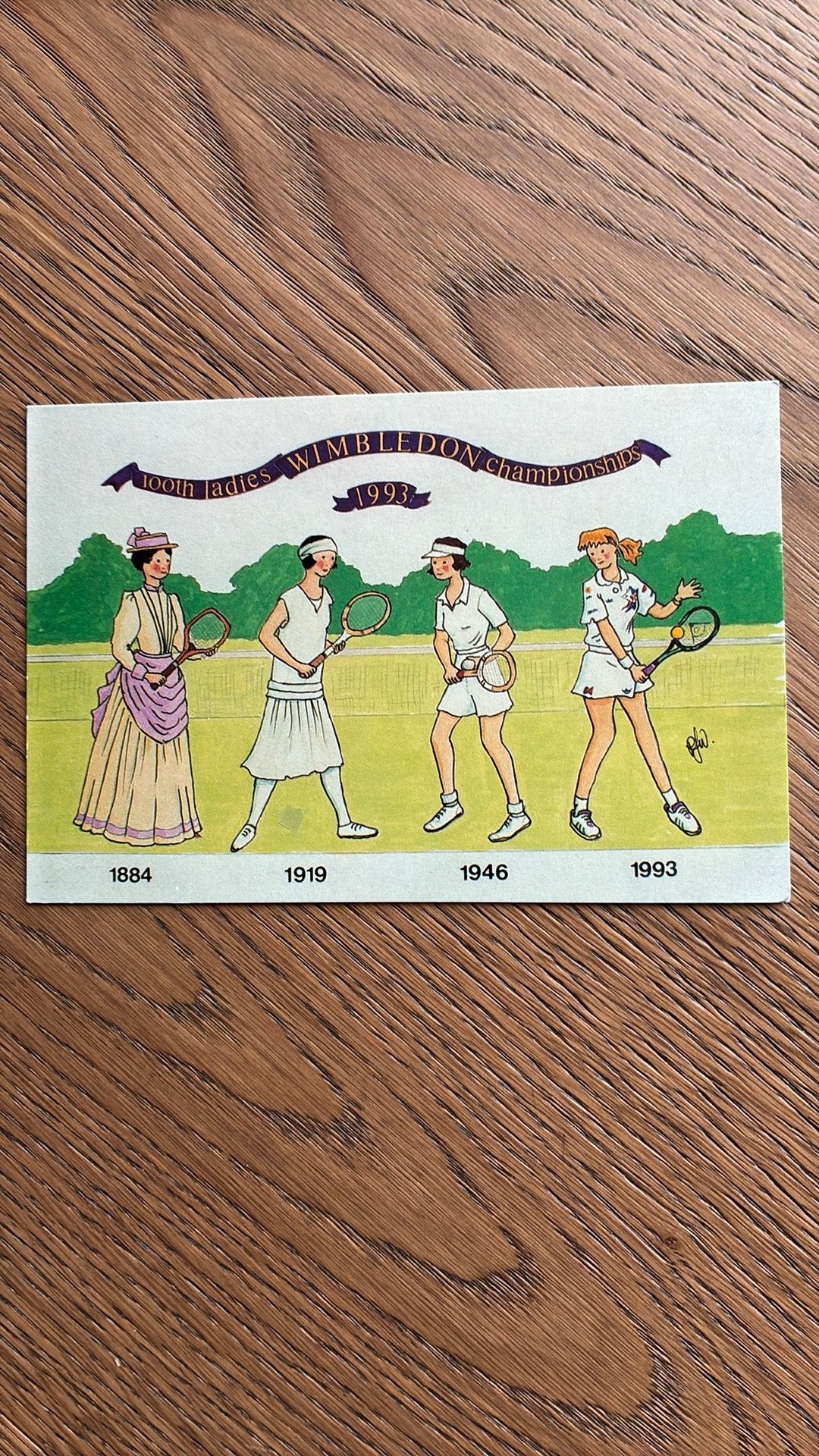 Wimbledon. Tenniskleding. 1884-1919-1946-1993, Ophalen of Verzenden, Voor 1920, Ongelopen, Overige thema's