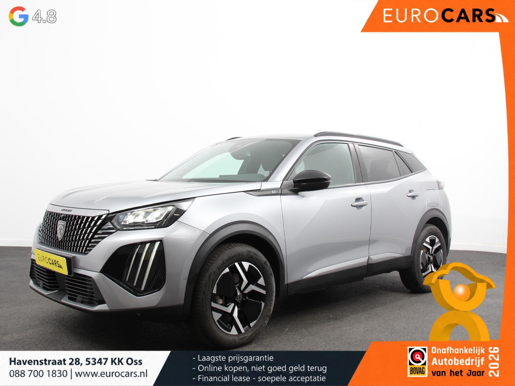 Peugeot e-2008 EV Allure 50 kWh Navigatie Apple Carplay Andr, Auto's, 136 pk, Gebruikt, Leder en Stof, 1523 kg