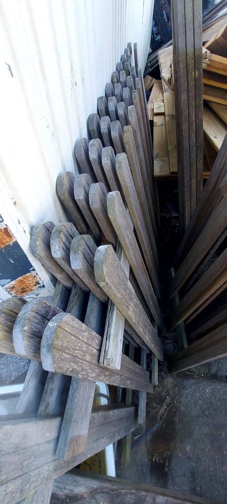 Schuttingen / hardhout / gebruikt in zeer goede staat, Ophalen of Verzenden, Minder dan 180 cm, Planken, Hardhout