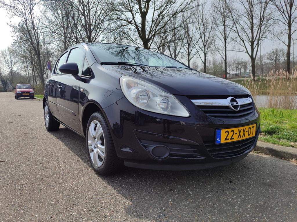 Opel Corsa 1.2 16V 5D 2007 Zwart, Auto's, Opel, Bedrijf, Corsa, ABS, Airbags, Airconditioning, Alarm, Centrale vergrendeling, Cruise Control