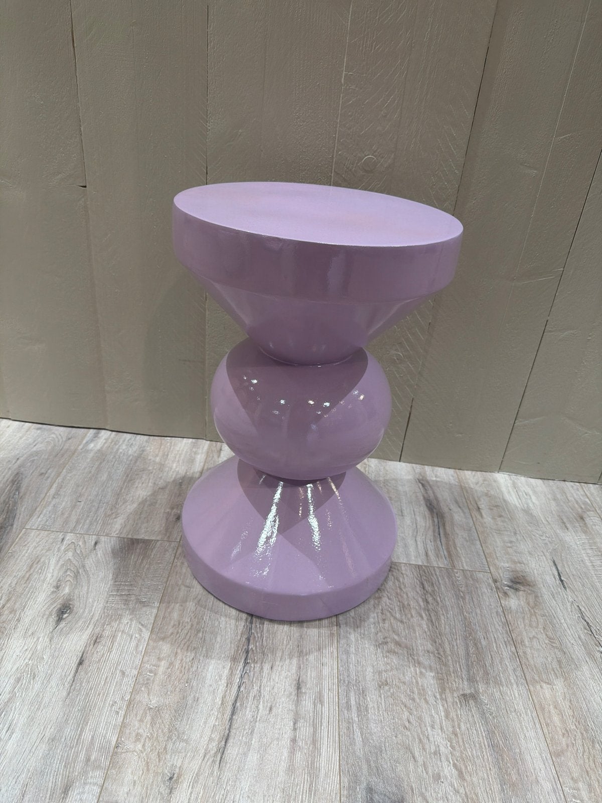 Lila bijzettafel/krukje - Modern en stijlvol, Overige materialen, Minder dan 55 cm, Zo goed als nieuw, Overige vormen