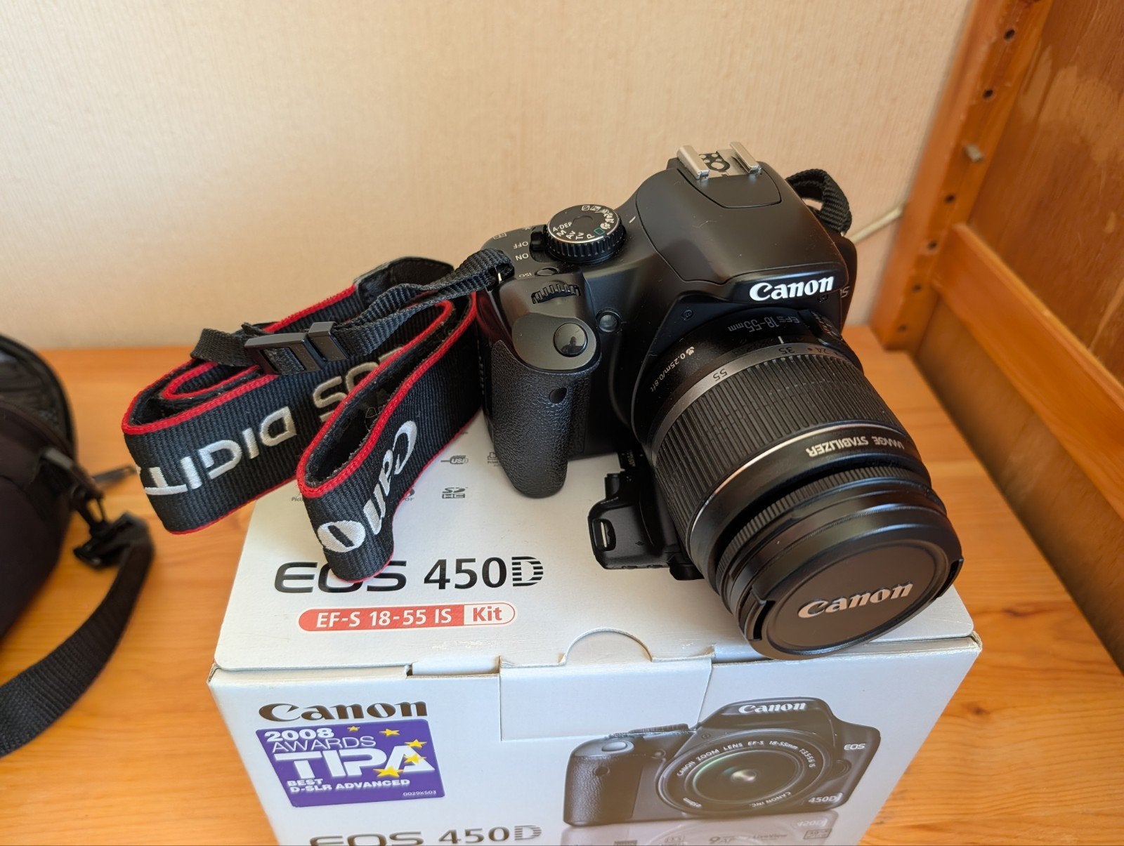 Canon EOS 450D Spiegelreflexcamera met EF-S 18-55 IS Kit, Gebruikt, Spiegelreflex, Canon, Ophalen of Verzenden