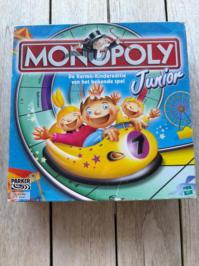 Monopoly Junior: De Kermis-Kindereditie, Drie of vier spelers, Ophalen of Verzenden, Gebruikt