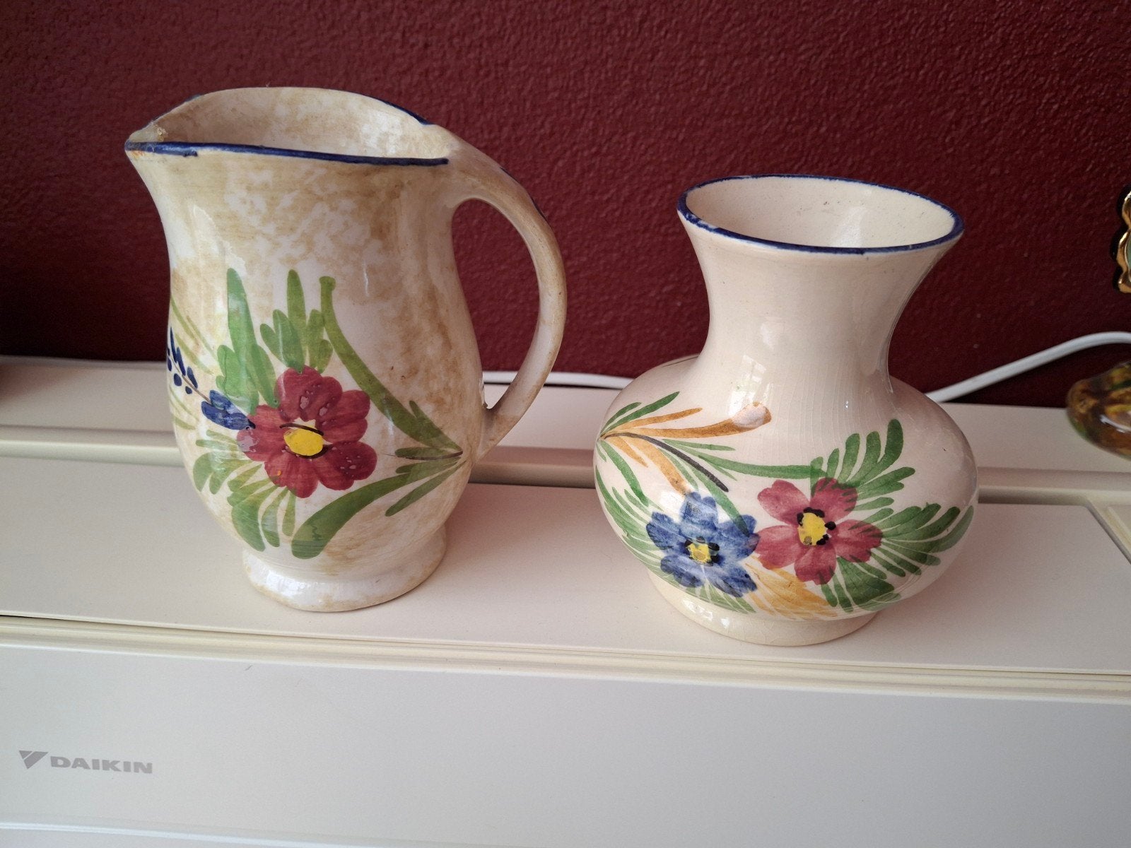 2 vaasjes van potterie Huizen, Antiek en Kunst, Ophalen of Verzenden
