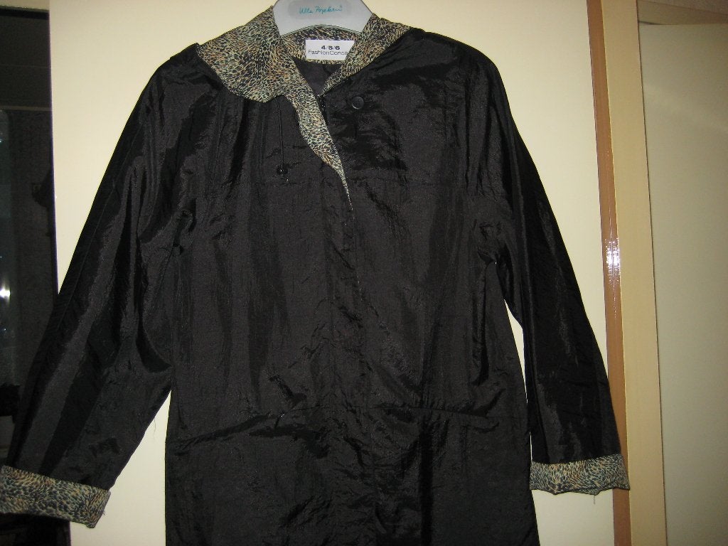 Jas, 38, zwart met capouchon, 4/5/6 Fshion Concept, Ophalen of Verzenden, Zo goed als nieuw, Maat 38/40 (M), Zwart