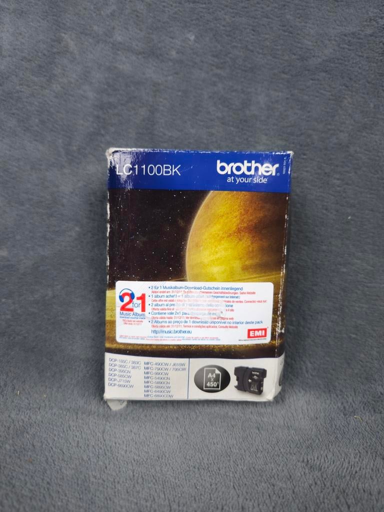 Brother Inktcartridge LC1100BK Printer Zwart Nieuw., ., Cartridge, Nieuw, Ophalen of Verzenden