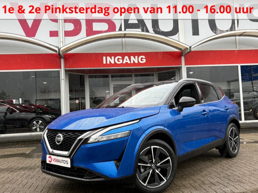 Nissan QASHQAI 1.3 MHEV XTRONIC 158PK TEKNA HALF-LEER NAVI P, Automaat, Gebruikt, Huisgarantie, Met garantie (alle)