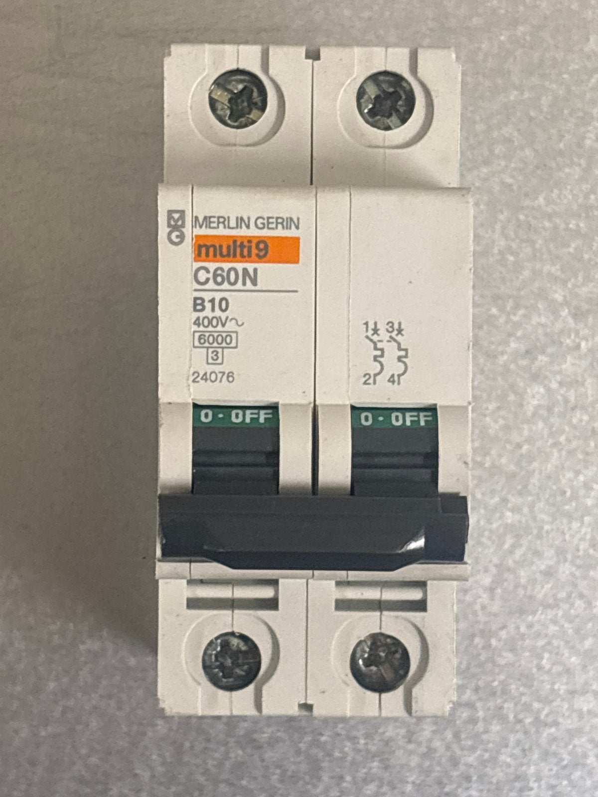 Merlin Gerin Multi9 C60N B10 400V~ Stroomonderbreker, Ophalen of Verzenden, Gebruikt, Schakelaar