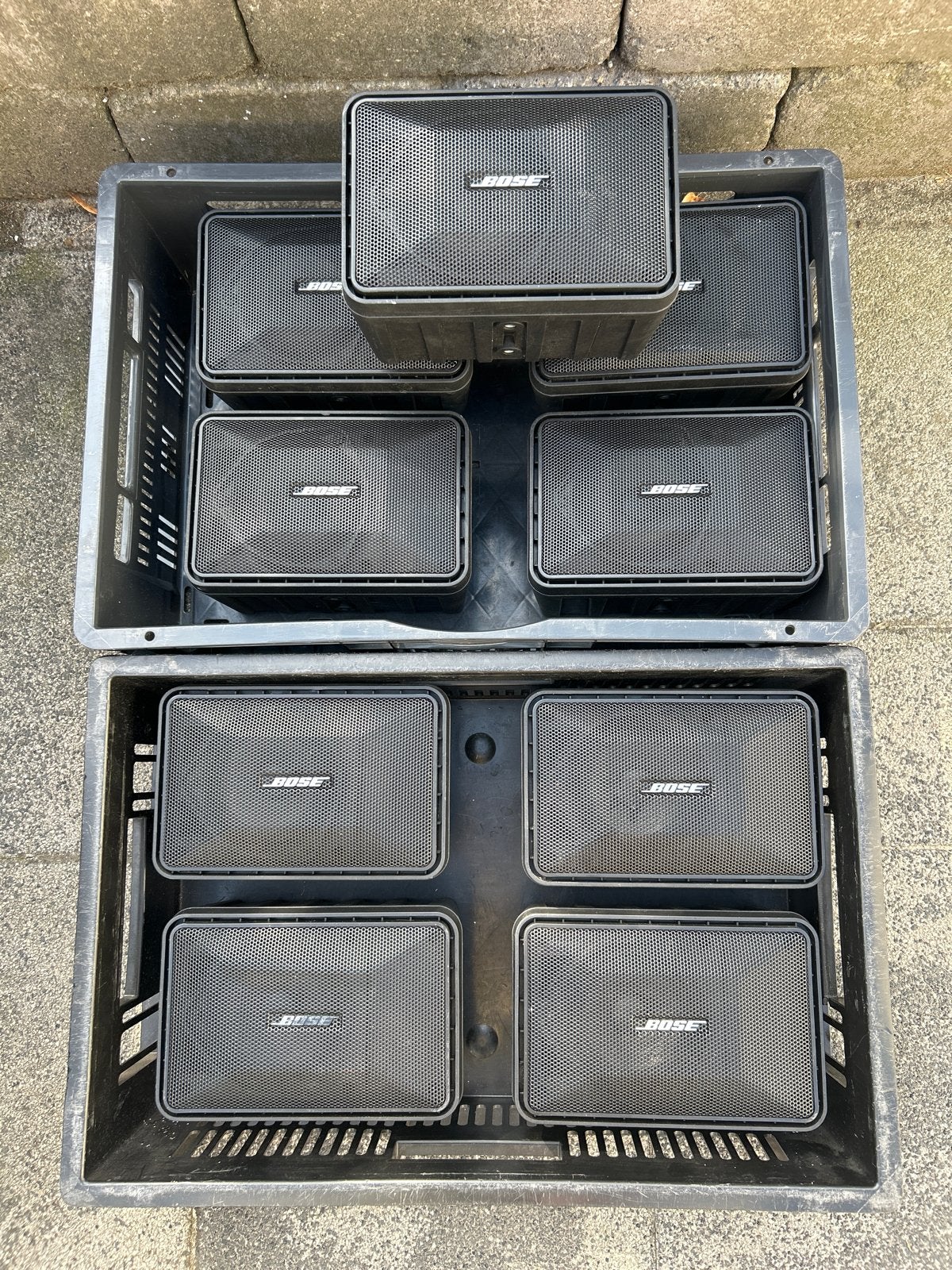Bose 102 Surface Mount Speakers 100V - 9 stuks, Gebruikt, Overige typen, Ophalen of Verzenden, Bose