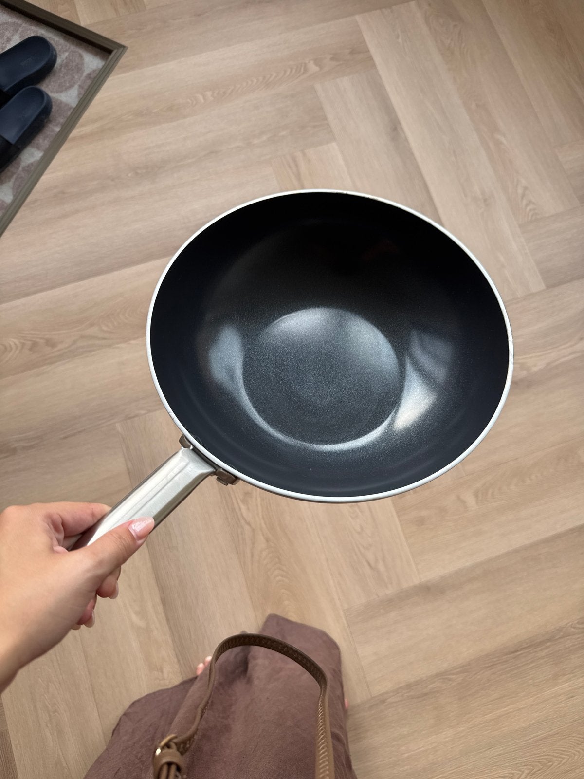 GreenPan Wokpan met lichte krasjes, Huis en Inrichting, Overige materialen, Gebruikt, Antiaanbaklaag, Ophalen of Verzenden