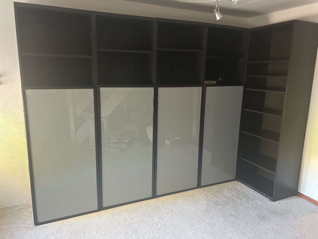 Ikea Pax kast zwart, 3-delig, Ophalen, Met deur(en), 50 tot 100 cm, Zo goed als nieuw