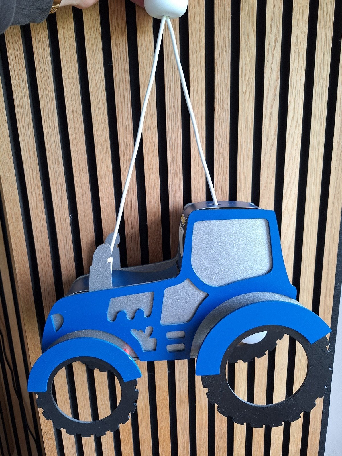 Tractor hanglamp voor kinderkamer - Blauw, Overige merken, Ophalen of Verzenden, Zo goed als nieuw, Ophangbaar