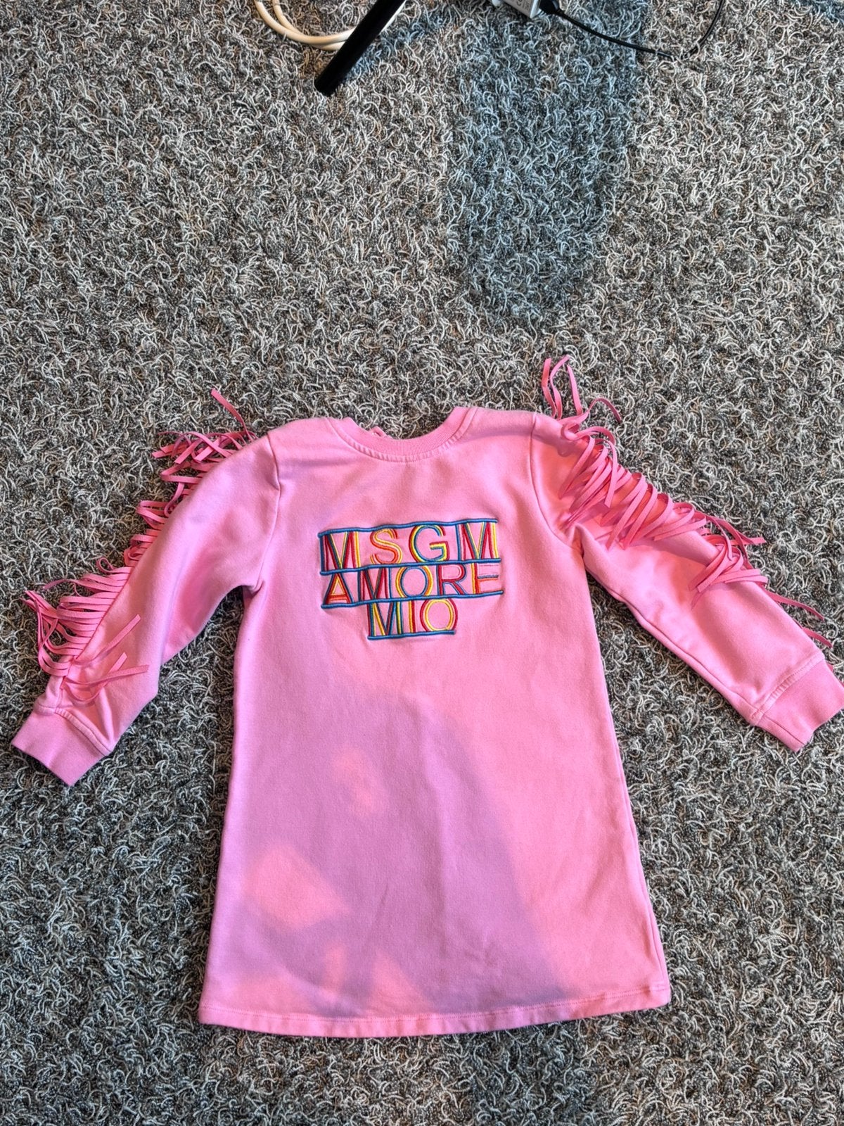 Msgm jurkje met franjes 2 jaar, Ophalen of Verzenden, Zo goed als nieuw, Meisje, Jurk of Rok