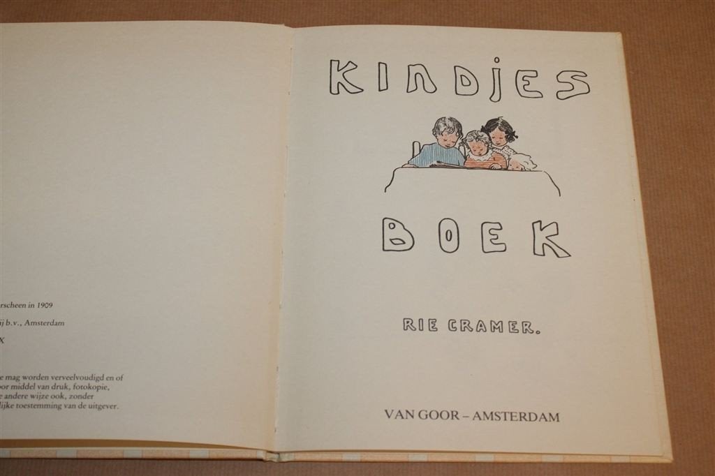 Kindjesboek — Rie Cramer Versjes uit 1909, Facsimile, Ophalen of Verzenden, Gelezen