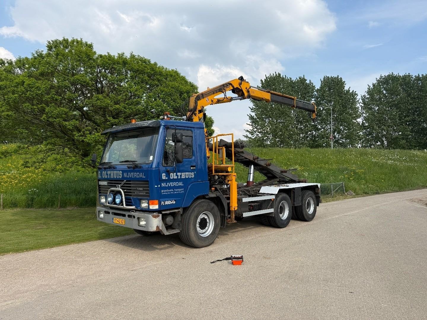 Terberg FL1350-WDG1 6x6 Atlas kraan 14TM Afstandsbediening V, Euro 2, Blauw, Origineel Nederlands, Bedrijf