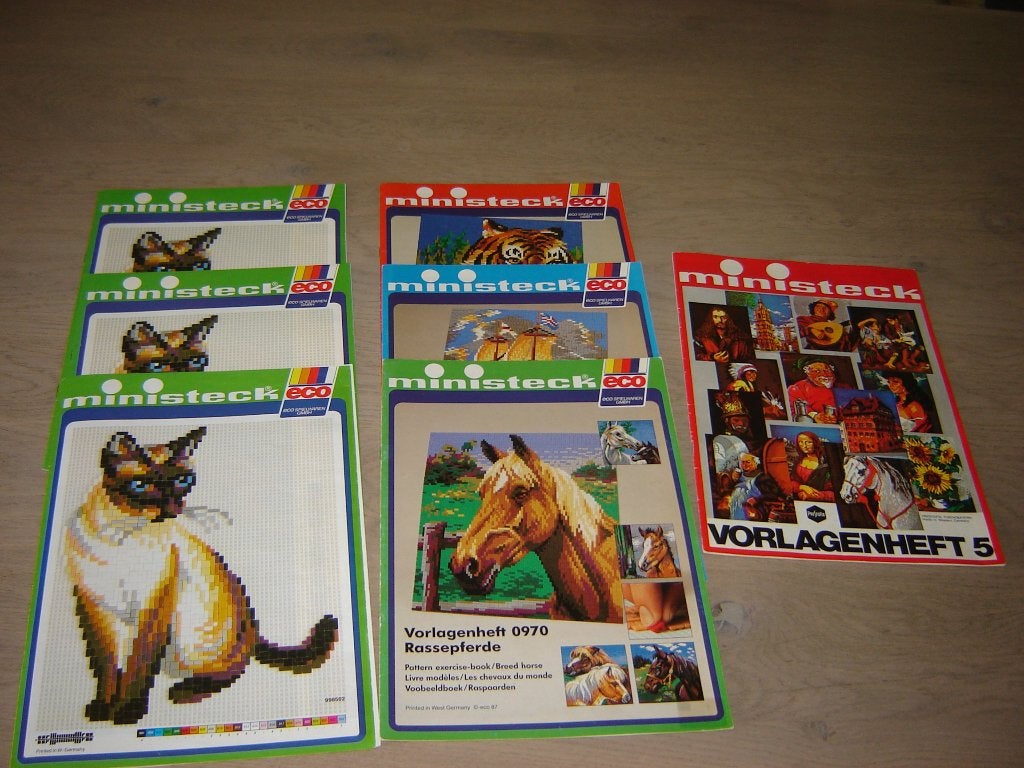 MINISTECK VOORBEELDBOEKJES (5) !!!!, Hobby en Vrije tijd, Ministeck, Ophalen of Verzenden, Zo goed als nieuw, Voorbeeldboek