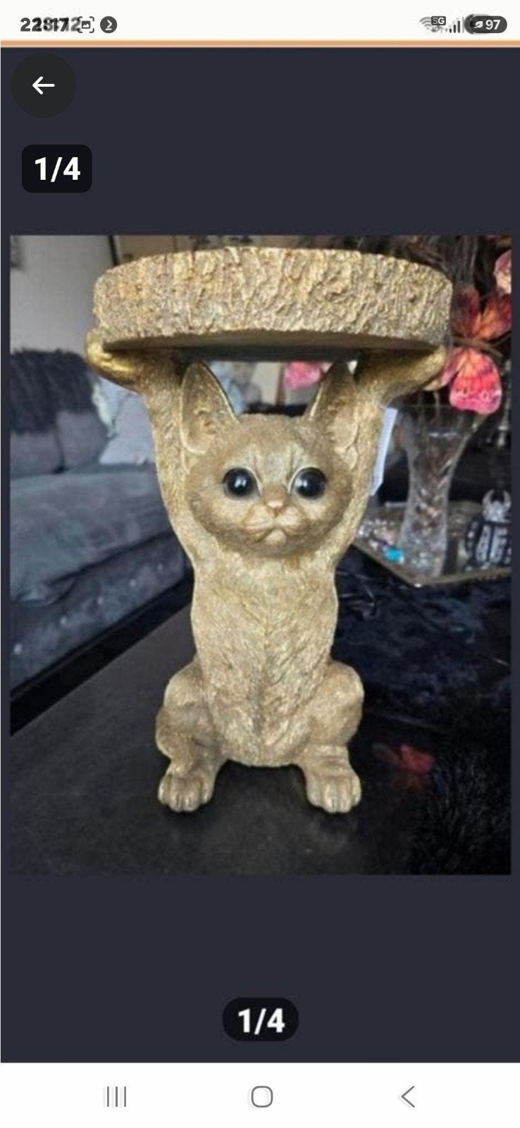 Leuke katten bijzettafel / plantenstandaard, Overige materialen, Overige stijlen, Nieuw, Ophalen of Verzenden