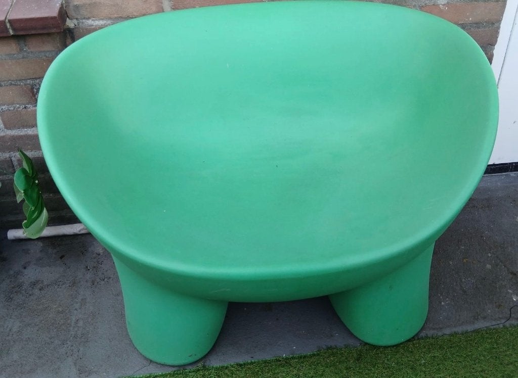 Groene Leggi Fauteuil - Comfortabele Tuinstoel, Tuin en Terras, Ophalen, Gebruikt, Kunststof
