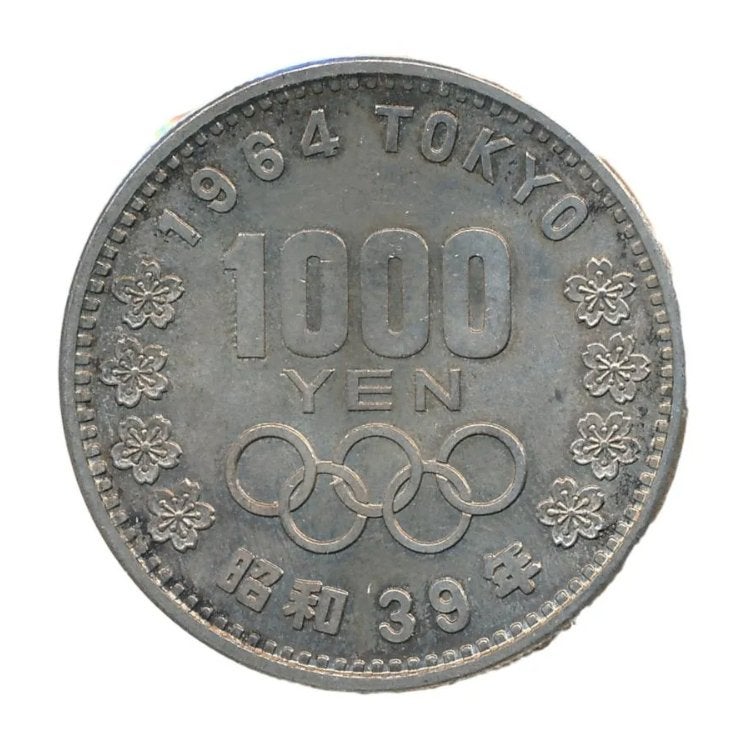 Japan 1.000 Yen 1964 Olympische Spelen, Ophalen of Verzenden, Oost-Azië, Losse munt, Zilver