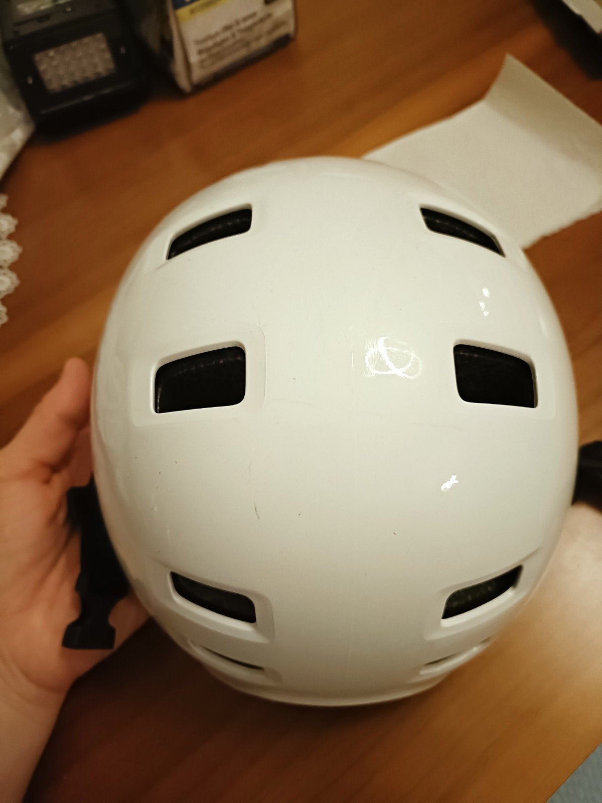 Witte fietshelm Oxelo (Decathlon) - Maat XS, XS, Jongen of Meisje, Ophalen of Verzenden, Zo goed als nieuw