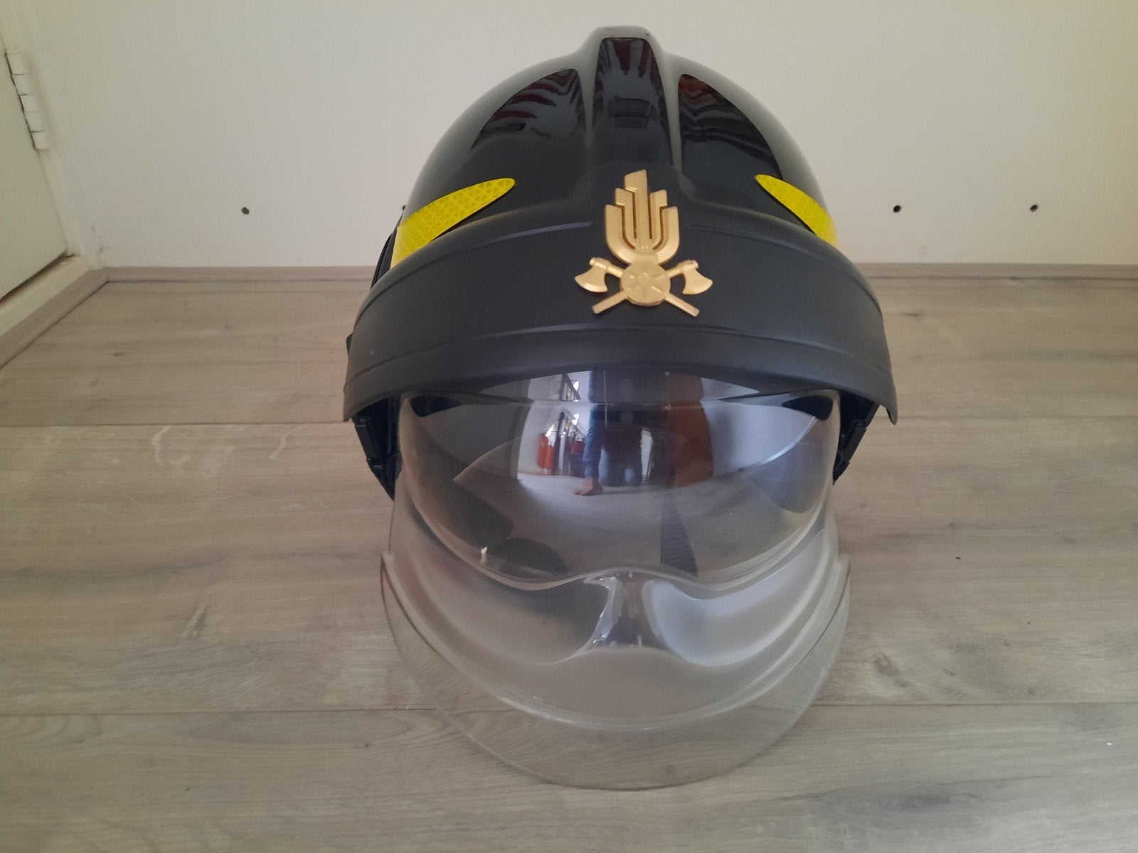 Brandweerhelm Italië, mod. Sicor  type Amber, Verzamelen, Ophalen of Verzenden, Overige soorten, Overige gebieden, Helm of Baret
