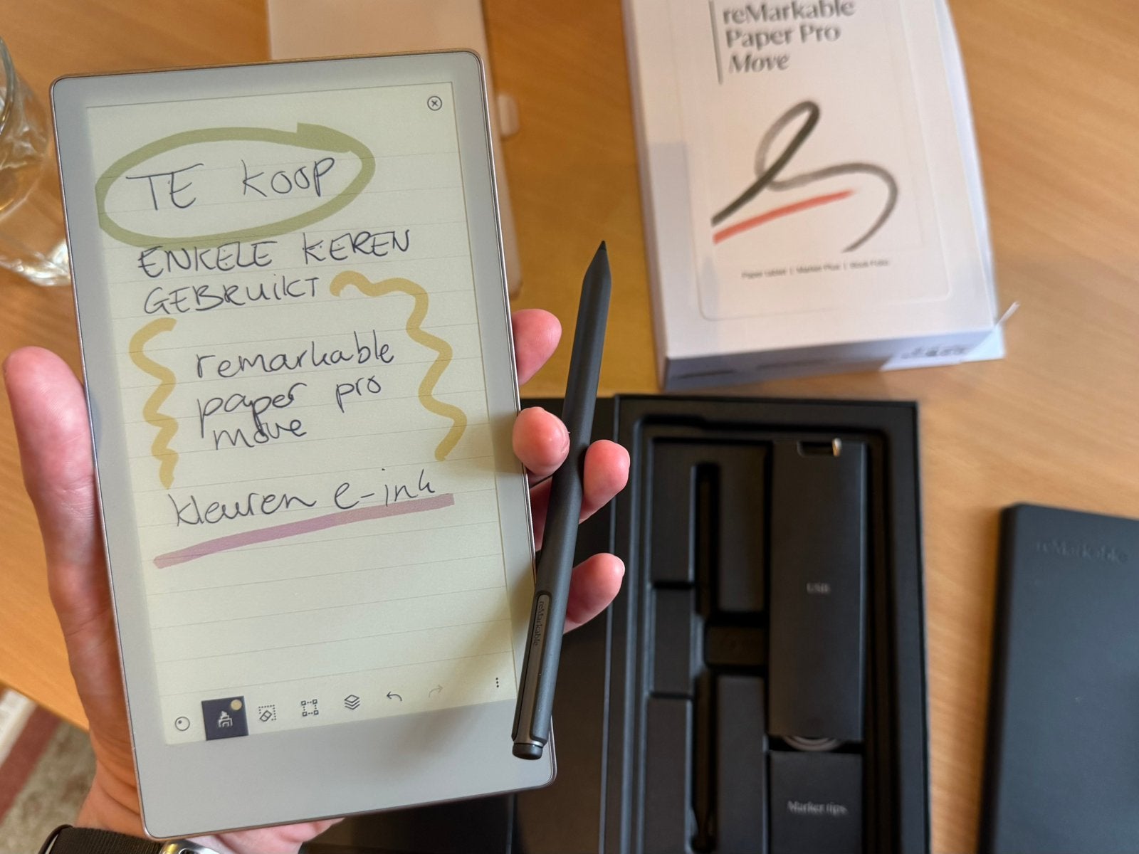 Remarkable Paper Pro Move kleuren e-ink notitieblok, Computers en Software, Tekentablets, Ophalen of Verzenden, Zo goed als nieuw