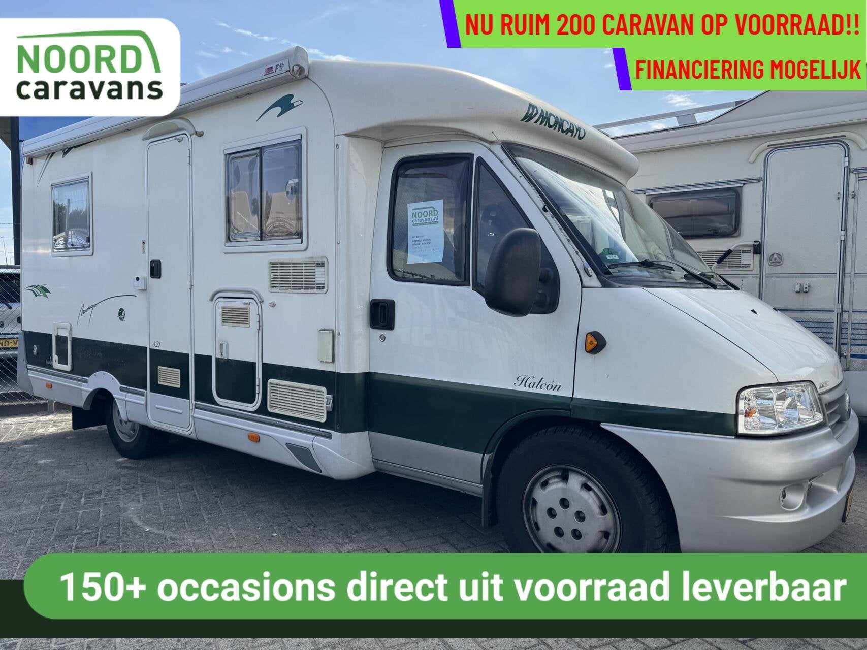 Moncayo Halcon H-421, FRANSBED, AIRCO, 97012 KM, Caravans en Kamperen, Campers, Overige merken, Fietsendrager, Bedrijf, Airconditioning