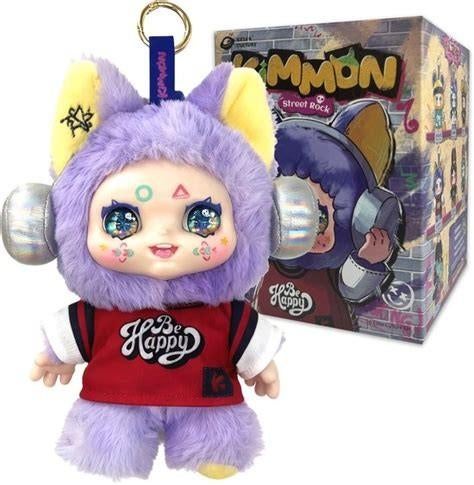 Kimmon Street Rock Pluche Knuffel - Paars met Koptelefoon, Paars, Overige merken, Overige karakters, Overige typen