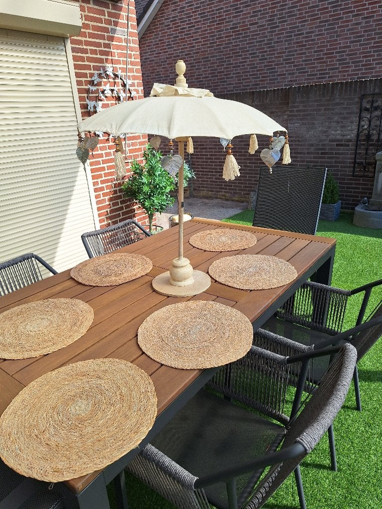 Parasol riviera maison ecru, Ophalen, Gebruikt, 1 tot 2 meter, Strandparasol