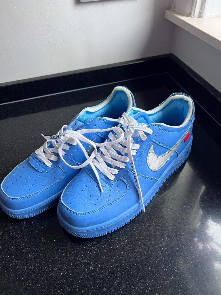 Nike Air Force 1 Off-White University Blue, Kleding | Heren, Schoenen, Nieuw, Sneakers of Gympen, Verzenden, Blauw
