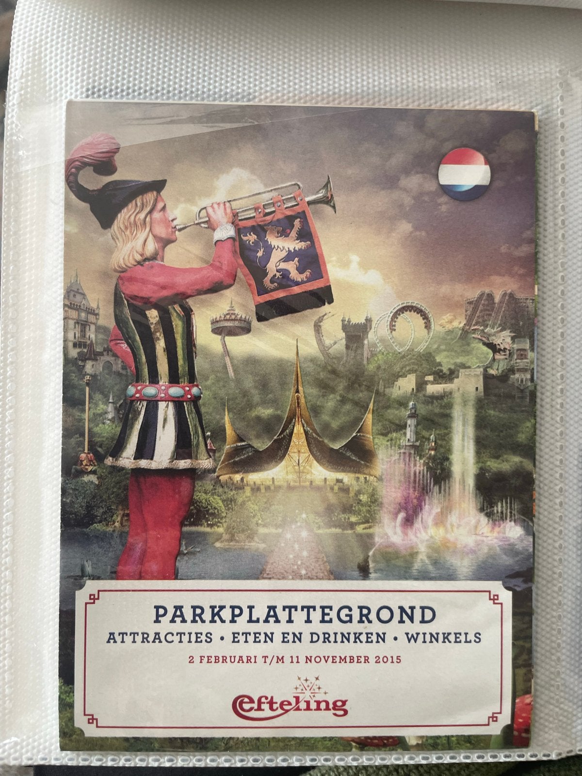 Efteling Parkplattegrond 2015, Verzamelen, Ophalen of Verzenden, Gebruikt, Overige typen