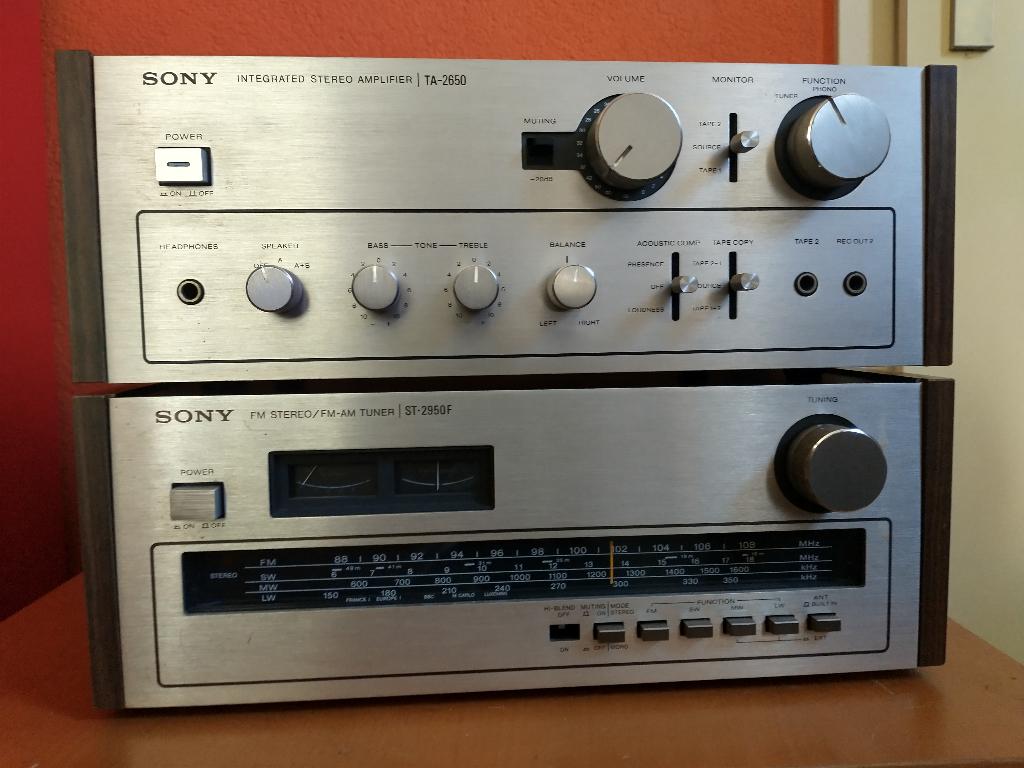Sony TA2650 (Serviced) & Sony ST-2950, Audio, Tv en Foto, Stereo-sets, Zo goed als nieuw, Tuner of Radio, Overige merken, Ophalen of Verzenden