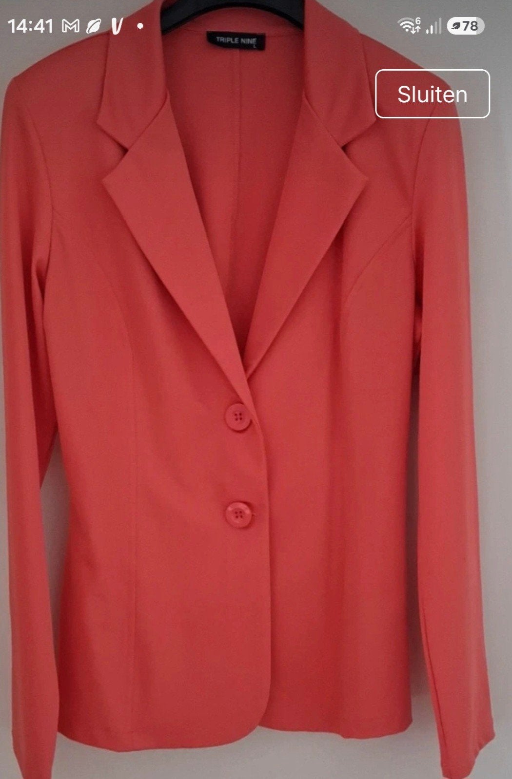Triple nine travel blazer L, Kleding | Dames, Maat 42/44 (L), Triple nine, Oranje, Ophalen of Verzenden