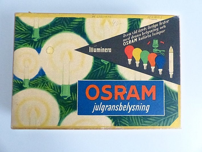 Vintage kerstboomlampjes kaarsjes Osram, Ophalen of Verzenden