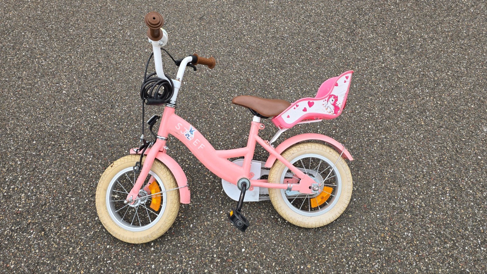 Sjoel Dolly meisjesfiets 12 inch met poppenzitje, Ophalen of Verzenden