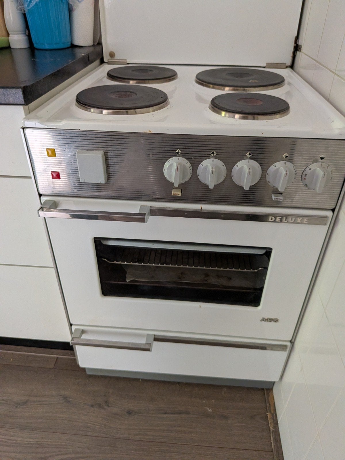 Keurig AEG fornuis met keramische kookplaten+ oven, Ophalen, Keramisch, 4 kookzones, 85 tot 90 cm