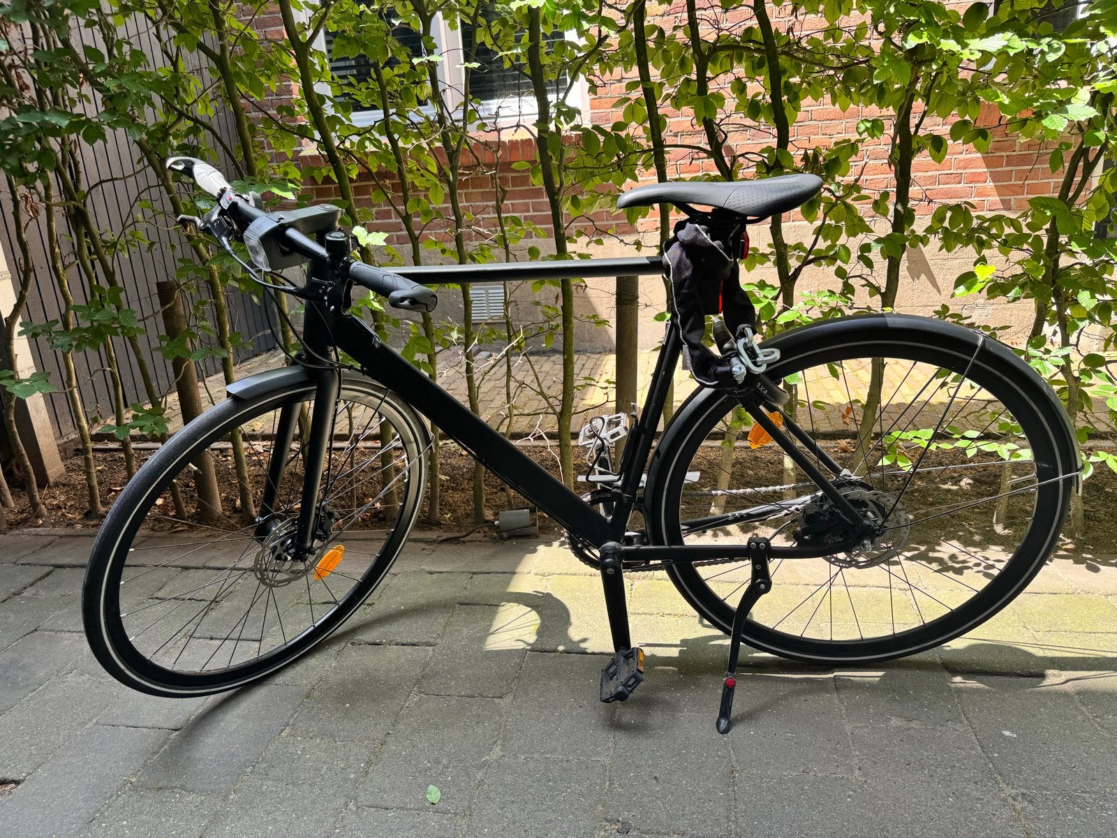 Elops Speed 920 Zwart (XL) - Stadsfiets met schijfremmen, Versnellingen, Zo goed als nieuw, 61 tot 65 cm, Schijfrem