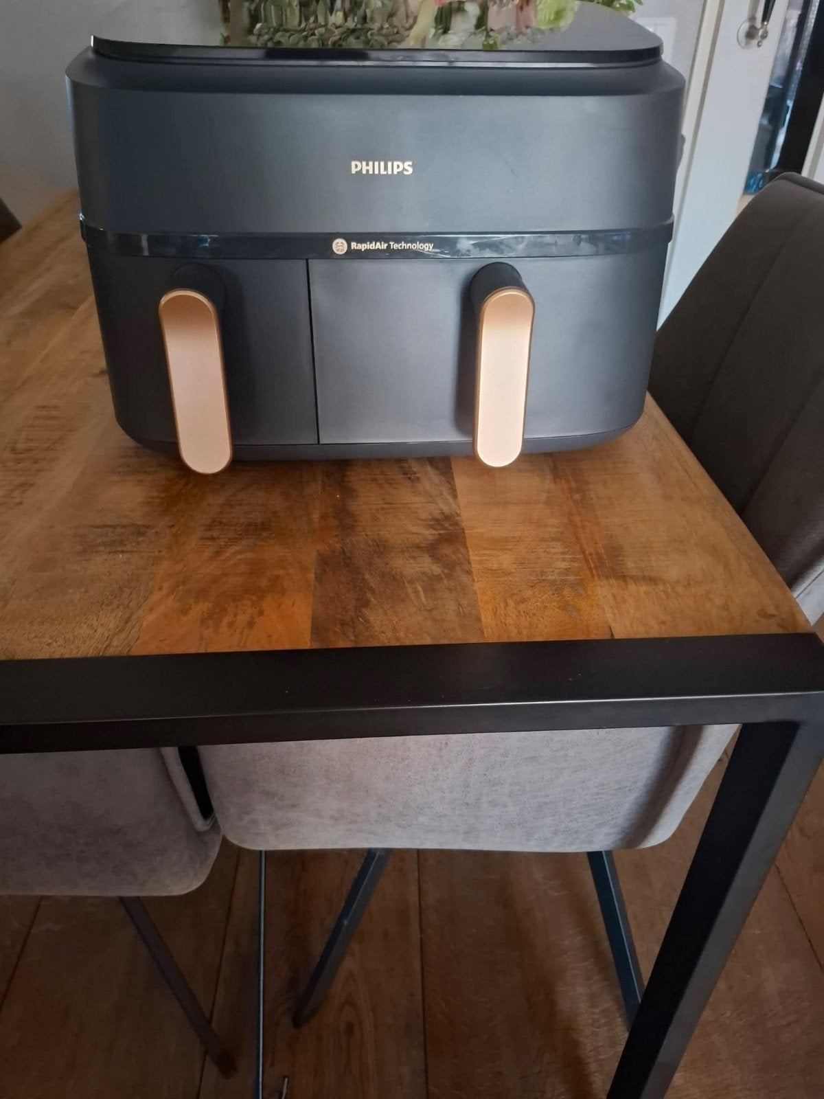 Philips Airfryer XXL met dubbele manden, Ophalen of Verzenden, Zo goed als nieuw, Airfryer XXL, 1500 gram of meer