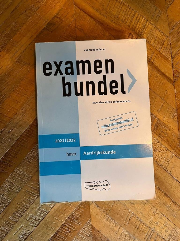 Gratis: examenbundel havo Aardrijkskunde 2021/2022, Ophalen of Verzenden, Zo goed als nieuw, HAVO, Aardrijkskunde
